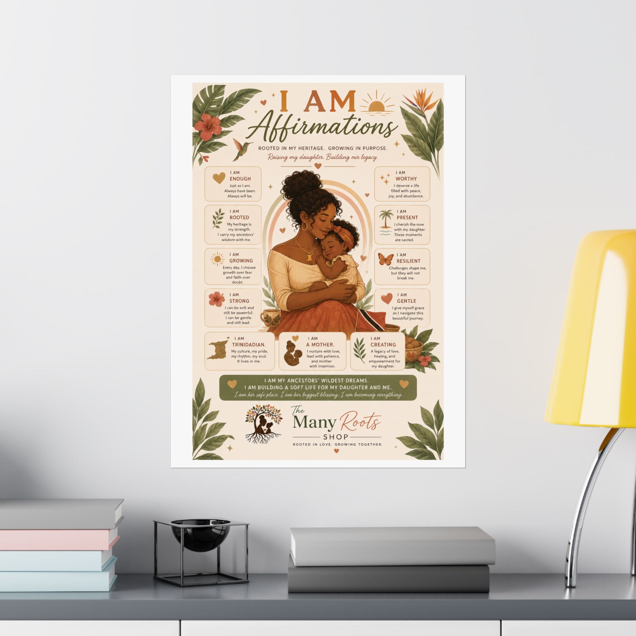 I Am Affirmations Poster for Kids | Positive Affirmation Wall Art for Classroom & Playroom