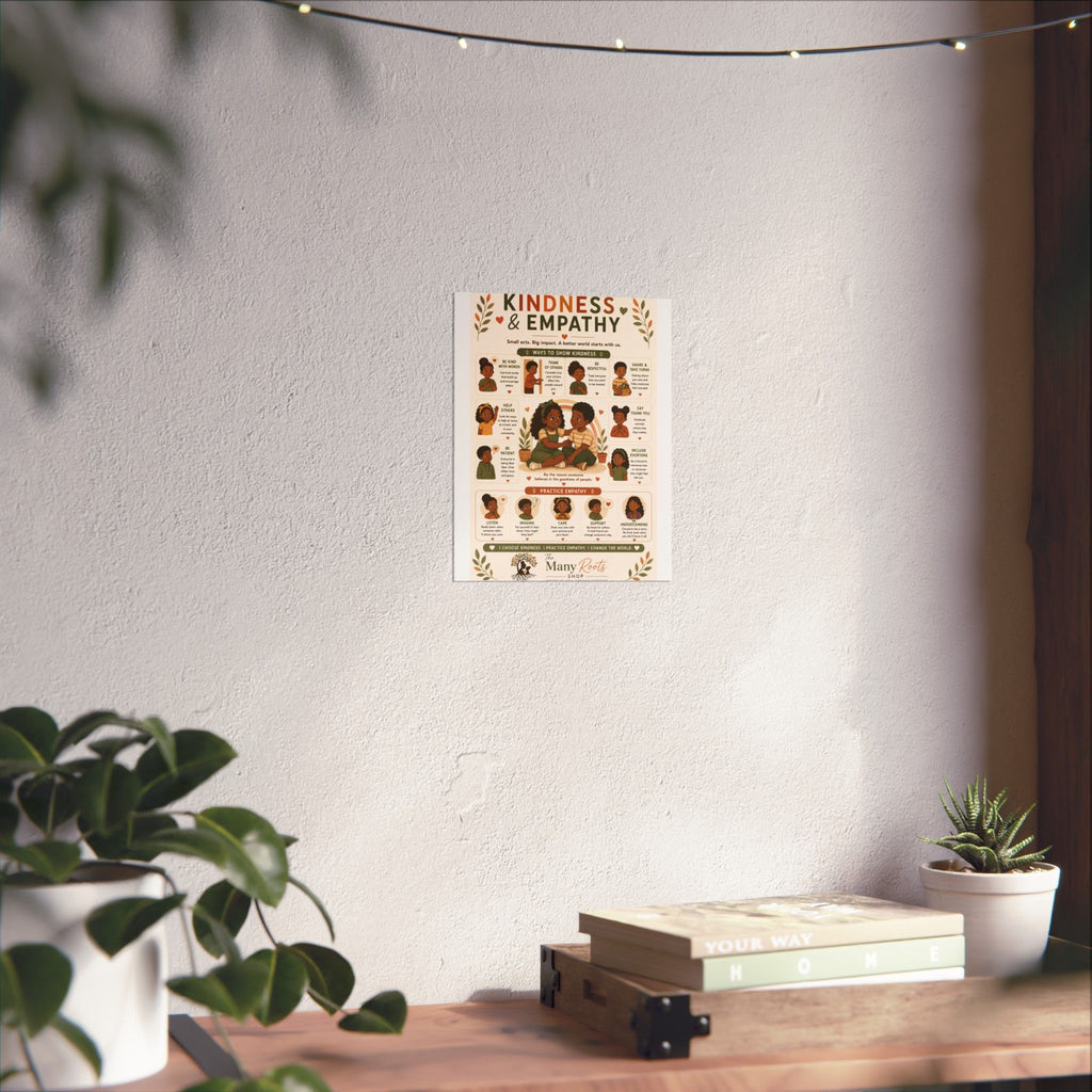 Kindness & Empathy Educational Poster | Social Emotional Learning Wall Art