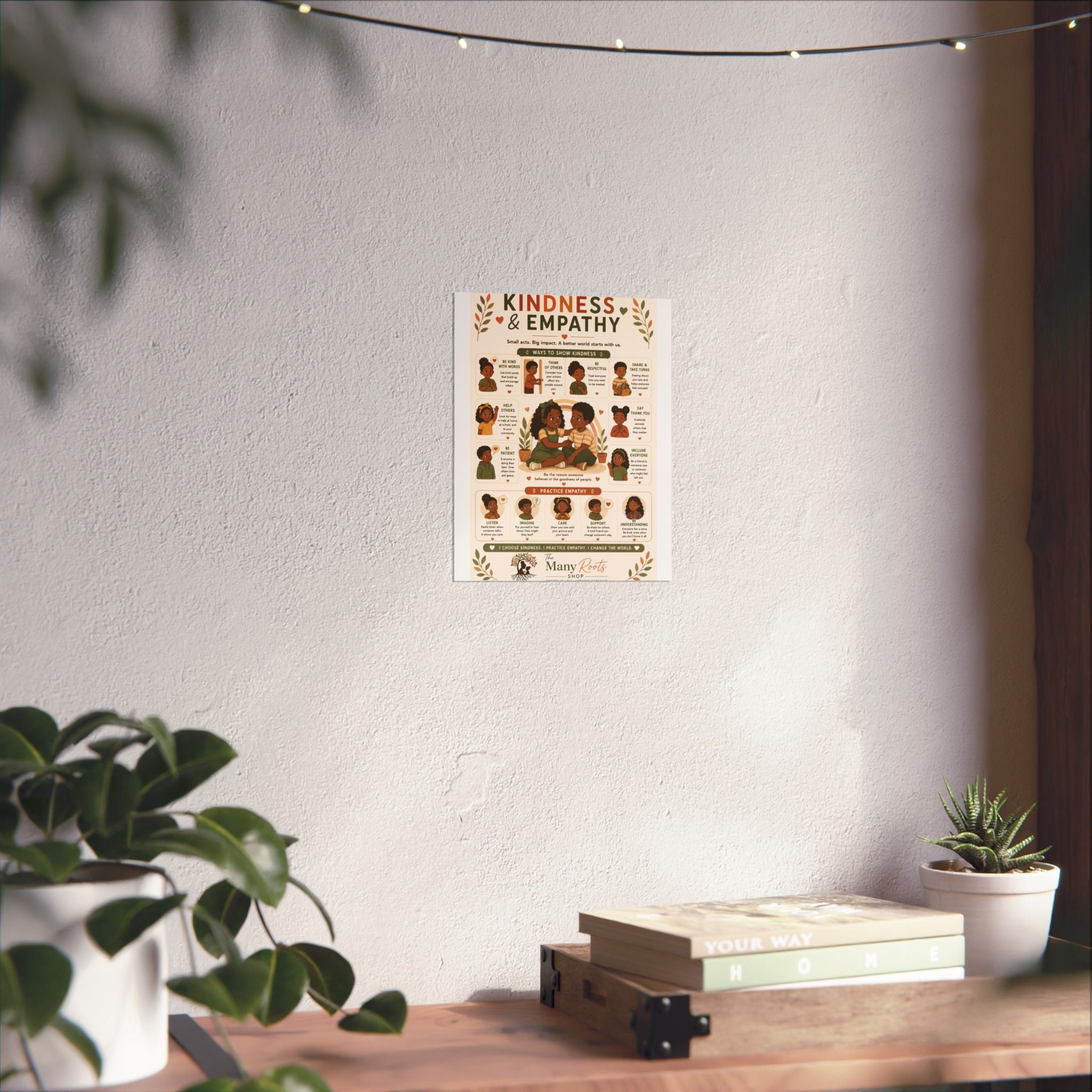 Kindness & Empathy Educational Poster | Social Emotional Learning Wall Art