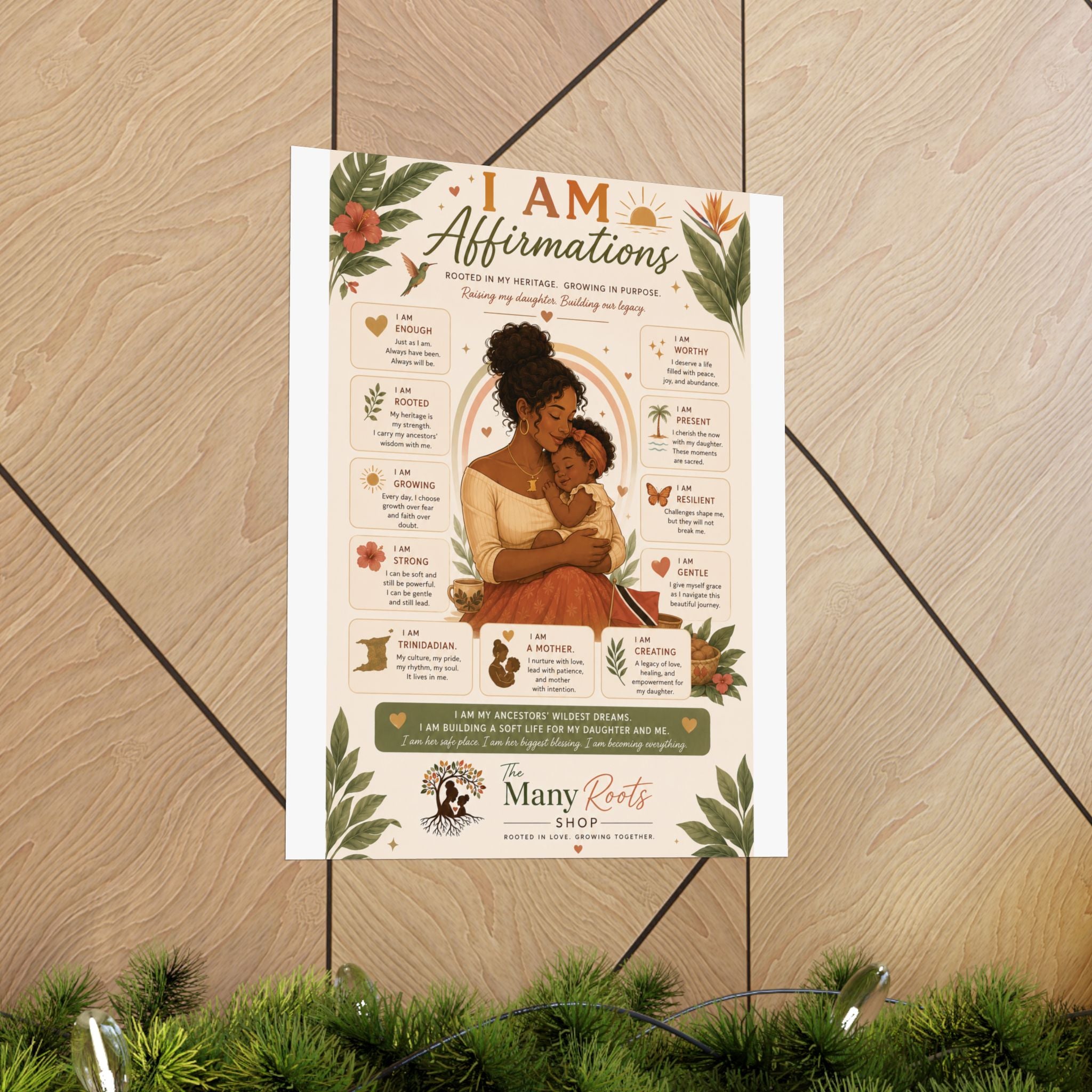 I Am Affirmations Poster for Kids | Positive Affirmation Wall Art for Classroom & Playroom