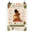I Am Affirmations Poster for Kids | Positive Affirmation Wall Art for Classroom & Playroom
