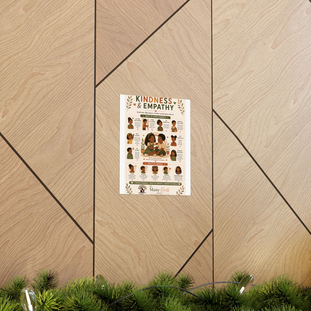 Kindness & Empathy Educational Poster | Social Emotional Learning Wall Art
