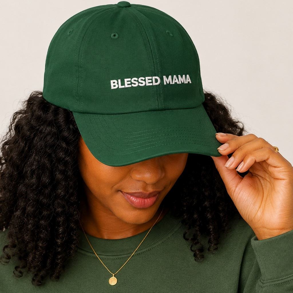 Blessed Mama Embroidered Hat