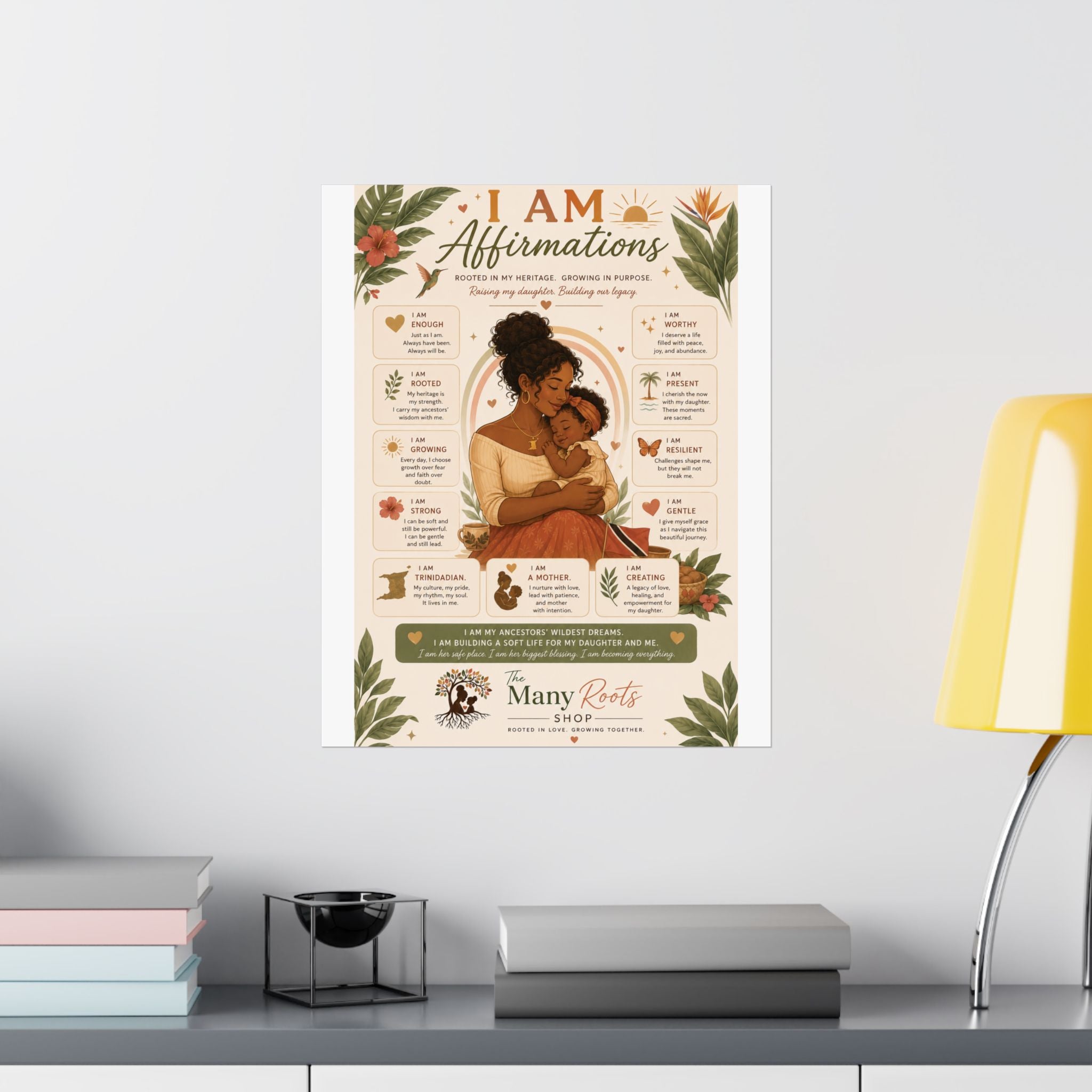 I Am Affirmations Poster for Kids | Positive Affirmation Wall Art for Classroom & Playroom