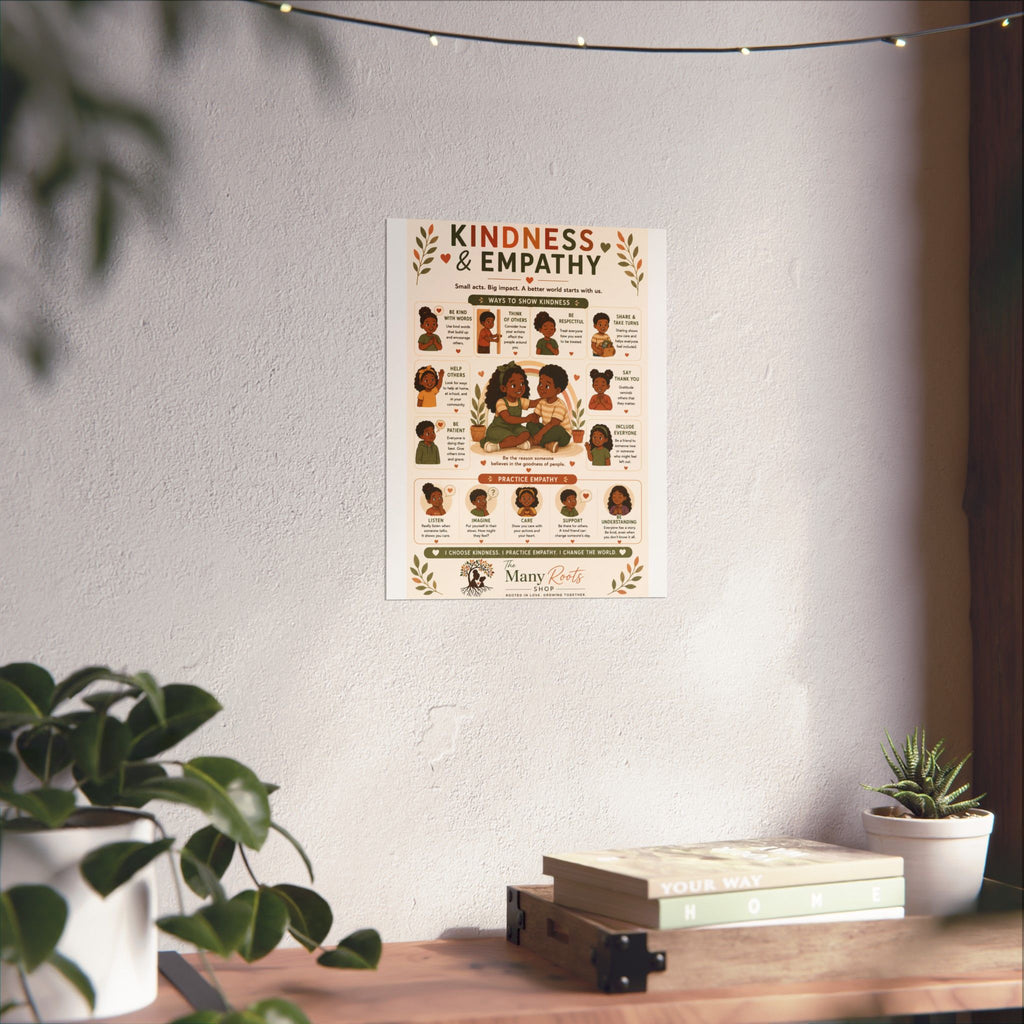 Kindness & Empathy Educational Poster | Social Emotional Learning Wall Art
