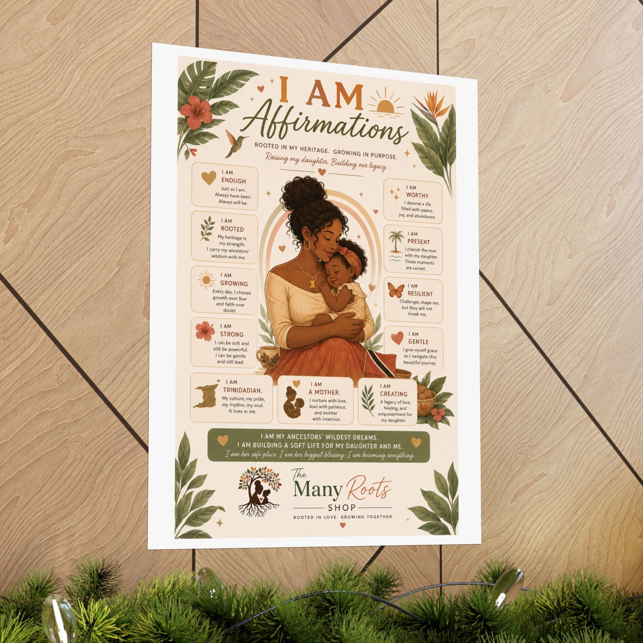 I Am Affirmations Poster for Kids | Positive Affirmation Wall Art for Classroom & Playroom