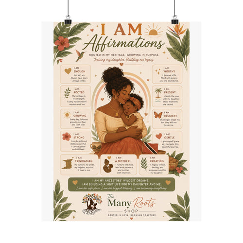 I Am Affirmations Poster for Kids | Positive Affirmation Wall Art for Classroom & Playroom